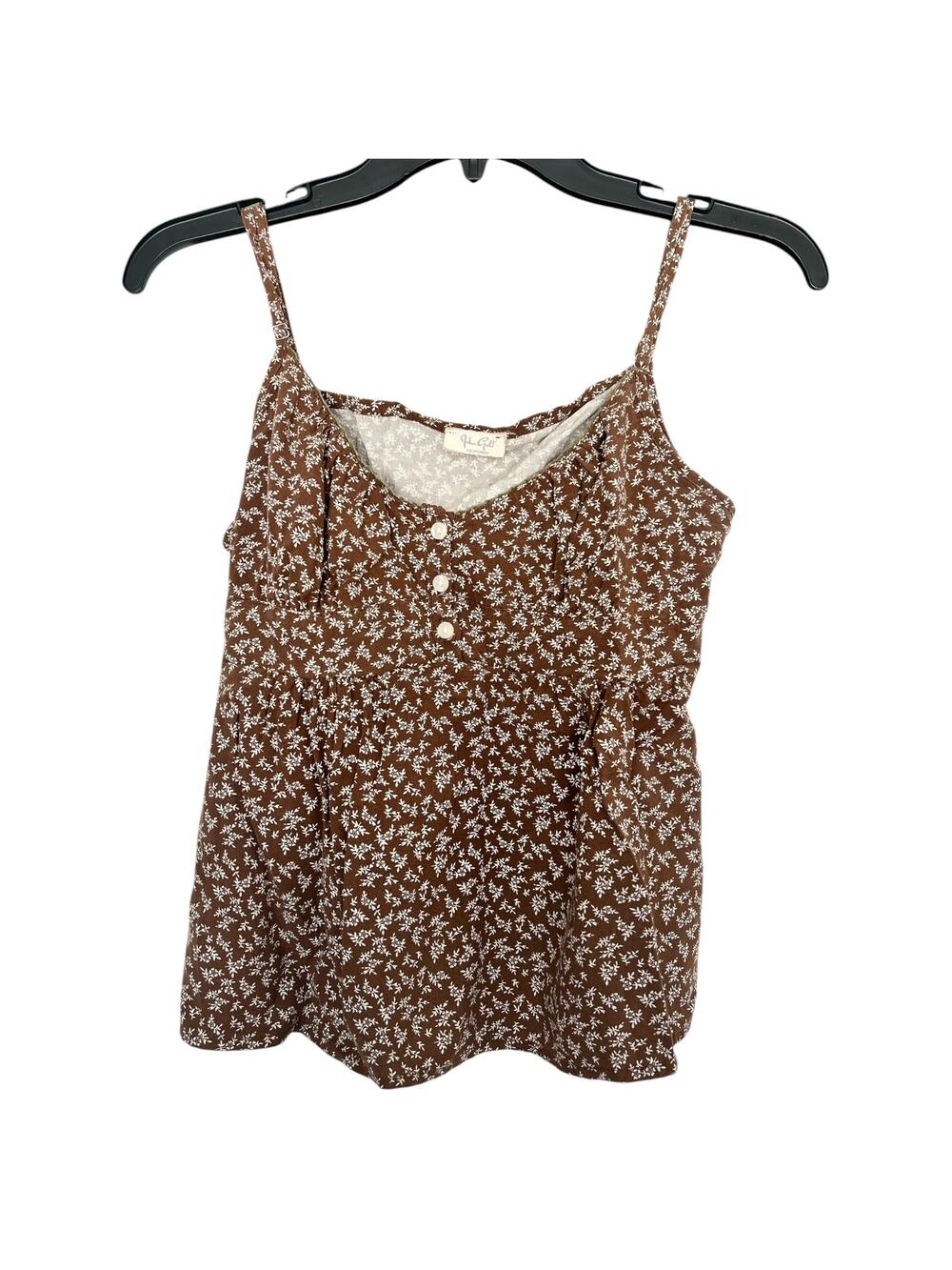 Melville John Galt Brown Floral Babydoll Cami Top